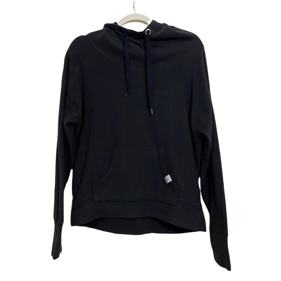 Victoria's Secret Tops - Victoria’s Secret VSX Sport Women's Size Small Black Fleece Sweatshirt Hooded